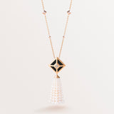 18k Rose Gold Tassel Necklace with Diamonds