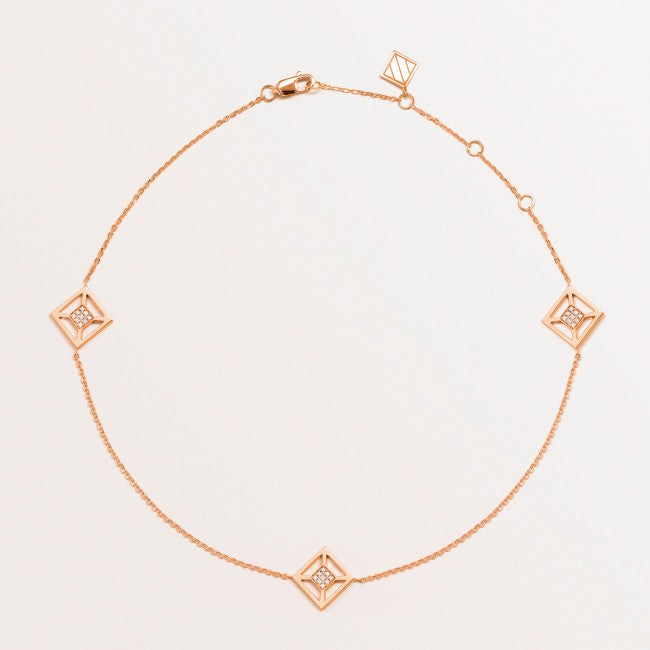 Gold Anklet with Diamonds